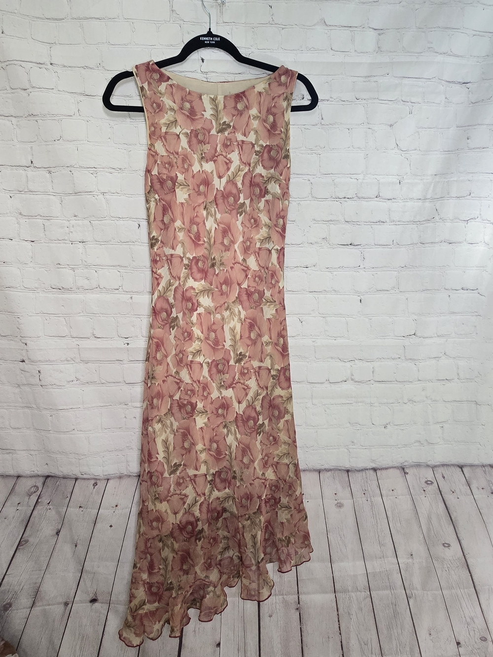 Vtg Y2k Rampage Asymmetrical Slip Dress Sz 12 Dusty Floral Y2K Romantic Fairy